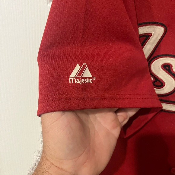 Houston Astros Roy Oswalt #44 Majestic Red Baseball Jersey - Picture 6 of 7